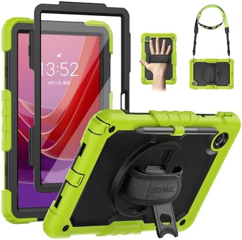 Housse Protection Lenovo Tab M11 2024 - Support 360° - Poignée Annulaire - Porte-crayon - Rose
