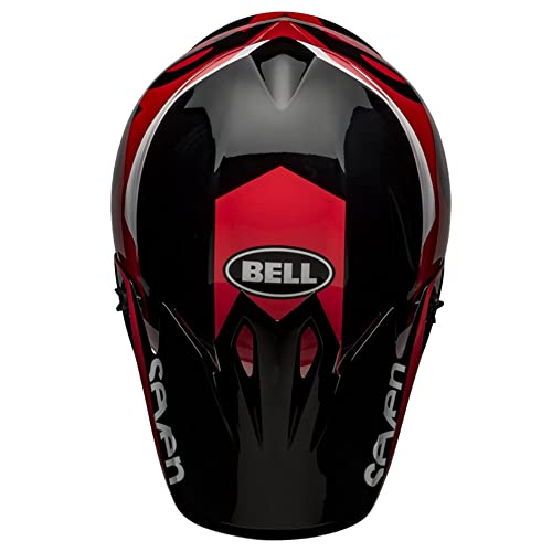 Bell MX-9 MIPS Disrupt Matte Pico del Casco (Black/Red,One Size)