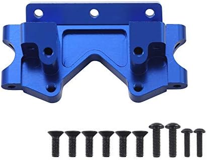 Aluminum Front Bulkhead Upgrade Parts for 1/10 Traxxas 2WD Slash Stampede Rustler Bandit Replace 2530 Blue-Anodized