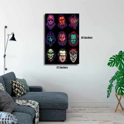 Image of HUANNY Diamond Painting Horror Movies Diamond Art Halloween, 5D Full Drill Cross Stitch Embroidery Kits