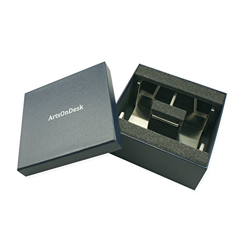 ArtsOnDesk Modern Art Cocktail Napkin Holder st215 Stainless Steel Satin Finish Patent Applying for Cocktail Beverage Crystalware Paper Napkin Holder Dispenser Organizer Christmas Thanksgiving Gift.