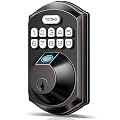 TEEHO TE002 Fingerprint Door Lock - Keyless Entry Door Lock - Electronic Keypad Deadbolt - Smart Locks for Front Door - Auto Lock - Easy Installation - Oil-Rubbed Bronze