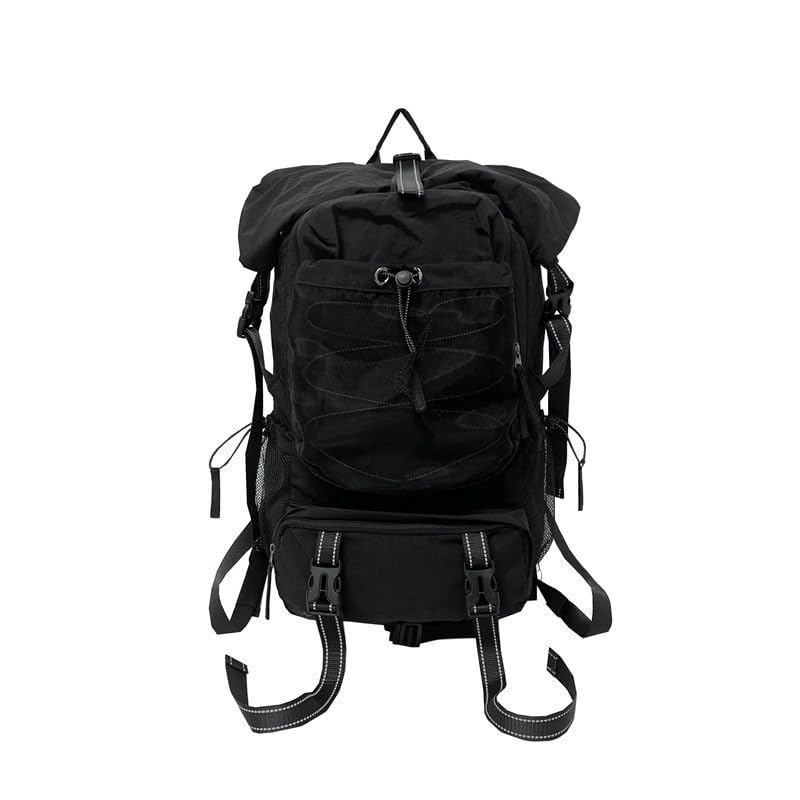 Outdoor sports hiking backpack, large capacity, ultra-light, unisex (black)