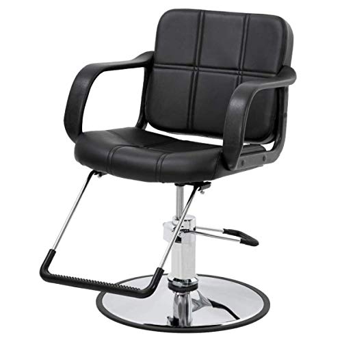 Salon Barber Hydraulic Hairdresser Styling Chairs, 360Â° Rolling Swivel Shampoo Salon Equipment w/Professional Grade Steel Frame & Hydraulic Pump, Shampoo Barbering Chair for Hair Stylist Women Man