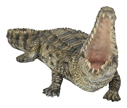 Hi-Line Gift Crocodile With Mouth Open Up, Green And Black #TOP1