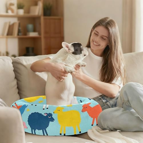 Lit apaisant pour chat mouton bleu taille M - 7