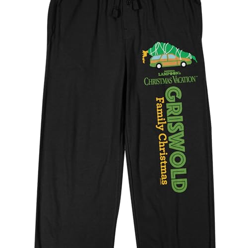 National Lampoon's Christmas Vacation Griswold Family Christmas Men's Black Sleep Pajama Pants2