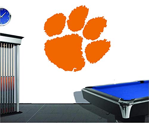 AdecalsNew Large Clemson Tigers Paw Man Cave College Football Wall Decor Decal Vinyl Sticker Made in - //coolthings.us