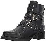 FRYE Women's Samantha Stud Belted Hiker Hiking Boot, black, 7.5 M US