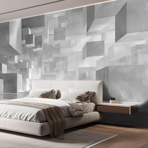 Papier peint polygones moderne pour cacher mur terne de chambre - 7