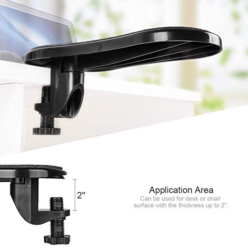 PRETTY SEE Computer Arm Rest Support for Desk and Chair, Sturdy Mouse Arm Rest, Desk Extender for Computer, for Home& Office - Thumbnail 7