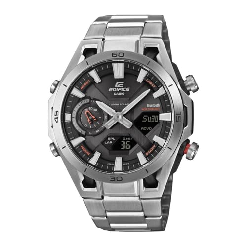 Casio Edifice ECB-30P-1AEF - Orologio Multifunzione Uomo In Acciaio - Design Sportivo E Robusto