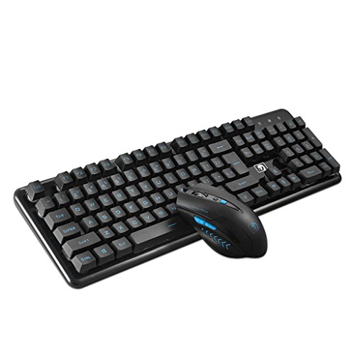 Preisvergleich Produktbild IWTGR Mechanisches Gefühl Kabellose Tastatur und Maus Set Haushalt Büro Spiel Tastatur