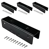 アイガーデン(igarden) ラティス 連結金具 ストレート 4個セット 35mm枠用 黒 固定金具 ポール 柱 金具