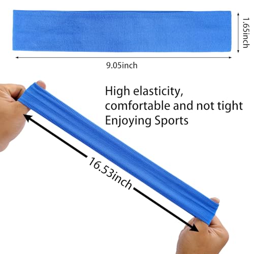 Image of Workout Headbands Non Slip Headband Sport Headbands Sweatbands Elastic Sport Hair Bands for Sports Travel Indoor Fitness Gym