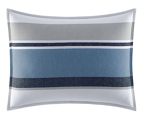 Nautica - Twin Comforter Set, Cotton Reversible Bedding with Matching Sham & Bonus Decorative Pillows (Westport Navy, Twin/Twin XL) by Nautica - Image 4