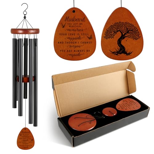 Image of SteadStyle Memorial Gifts for Loss of Husband, Memorial Wind Chimes, in Memory of Loved One, Bereavement Gifts, Sympathy Gift for Loss of Husband, Home Decor Outdoor Garden Patio