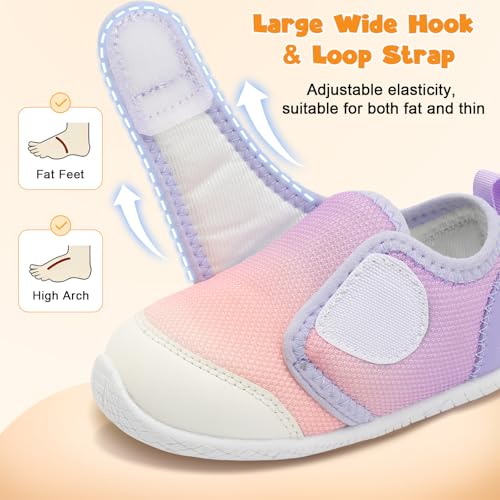 FEETCITY Toddler Shoes Girls Boys Barefoot Shoes Toddler Walking Shoes Kids Slip On Sneakers Breathable Tennis Shoes3
