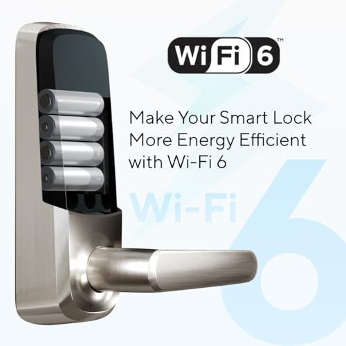 ULTRALOQ Latch 5 Smart Lock, Built- in WiFi 6 Fingerprint Door Handle Lock, Biometric Keyless Entry Door Lever with App, Digital Touchscreen Keypad, Smart Locks for Front Door, App Remote Control thumbnail 3
