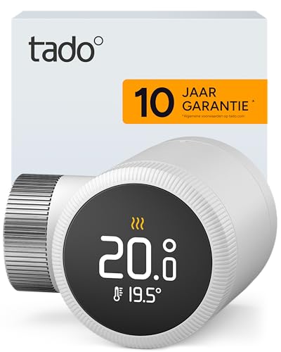tado° Slimme Radiatorknop X, verwarming regelen via de app en smart speaker (Alexa, Siri, Google Assistant), bespaart energie en kosten, zelf installeren