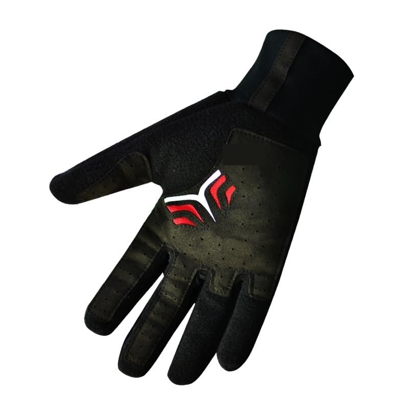 Genérico Guantes Guantes de esquí Unisex Guantes Impermeables y a Prueba de Viento Warm Plus Velvet Long Finger Warm (Color : Black, Size : M)