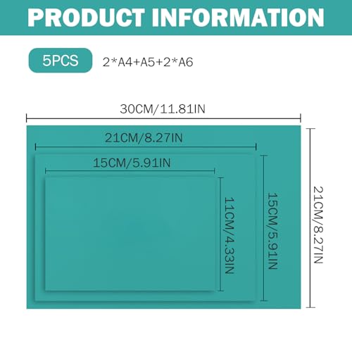 Bloques de linóleo para grabado en formato A4 A5 y A6 pack de 5 planchas de goma suave para tallar 6