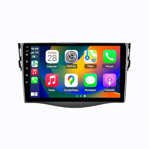 Radio coche Bluetooth con Carplay inalámbrico y cámara trasera Toyota RAV4 XA30