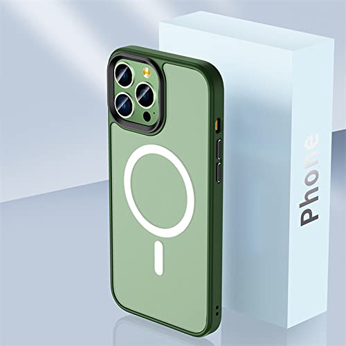 Coque iPhone 14 13 12 Pro Max magnétique mate anti-jaunissement et anti-empreinte