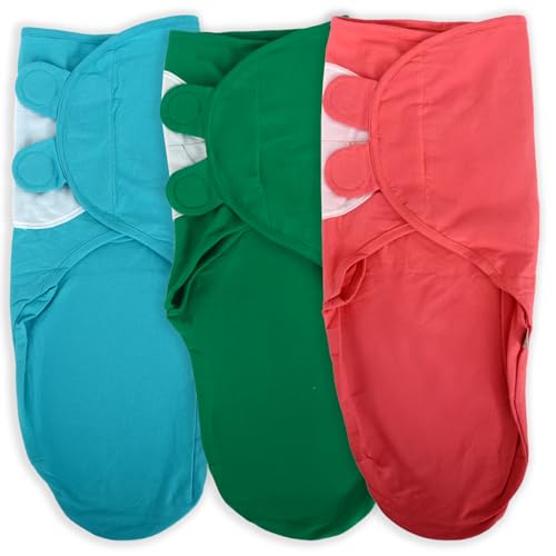Image of 3 Pack Organic Swaddles Sacks For Newborns, Baby Girls, Boys, Soft & Snug Newborn Sack, Nursery Swaddling Blankets