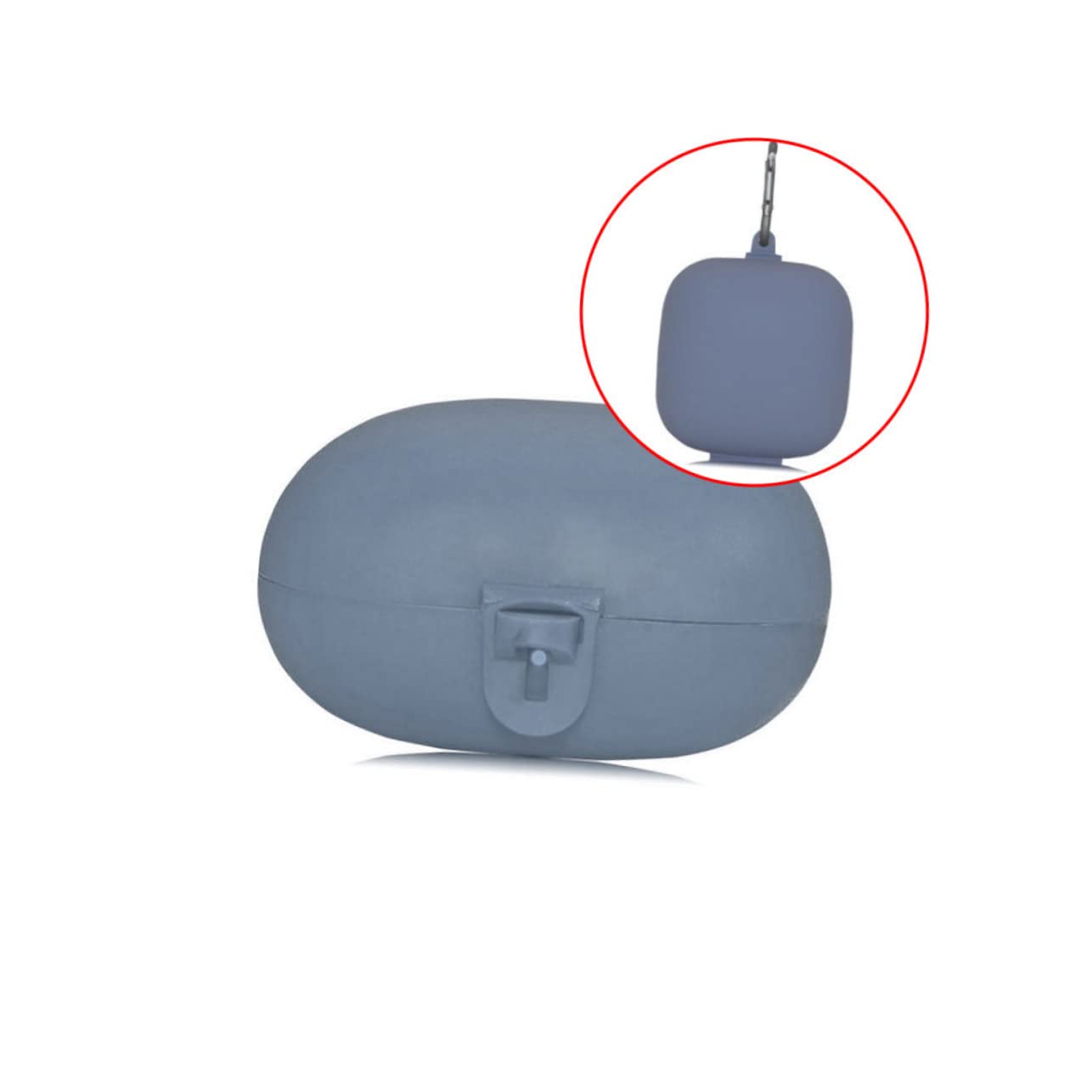 DOITOOL Estuche para Auriculares con Hebilla De Metal 3 Unidades Color Gris Protector De Silicona