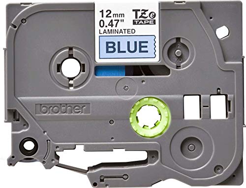 Brother Orijinal P-touch yazı bandı TZe-531 12 mm, mavi üzerine siyah (Brother P-touch PT-H100LB/R, H105, E100/VP, D200/BW/VP, D210/VP)