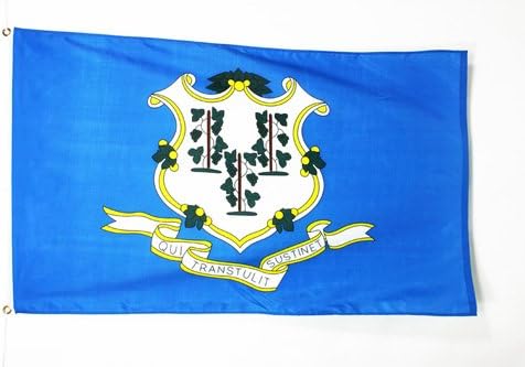 AZ FLAG, Connecticut Flag, 2x3 Ft, 100D Polyester Us State Of Connecticut Banner with Two Metal Grommets, Fade Resistant