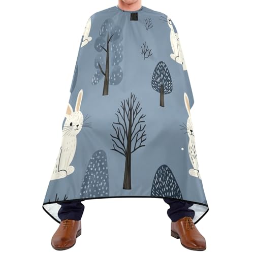 Kigai Bunny Tree Hair Cutting Cape for Men & Women Waterproof Barber Cape Professional Hairdressing Salon Styling Apron with Adjustable Closure Snap
