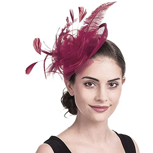 Fascinator da sposa in sinamay con pieghe laterali semplici in marina