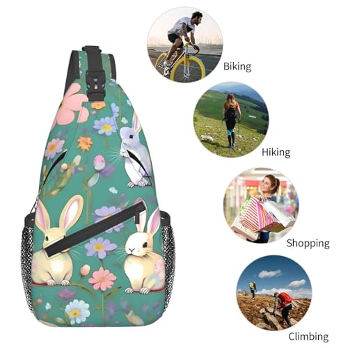 Mochila cruzada MyPiky con estampado de flores y animales miniatura 6