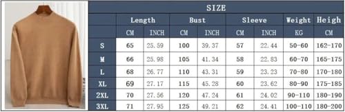 Men's Half High Collar Knitted Sweater Business Classics Loose Casual Warm Wool Sweater Solid Pullover3