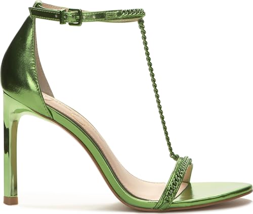 Image of Jessica Simpson Women's Qiven T-Strap High Heel Sandal with Chain Detail
