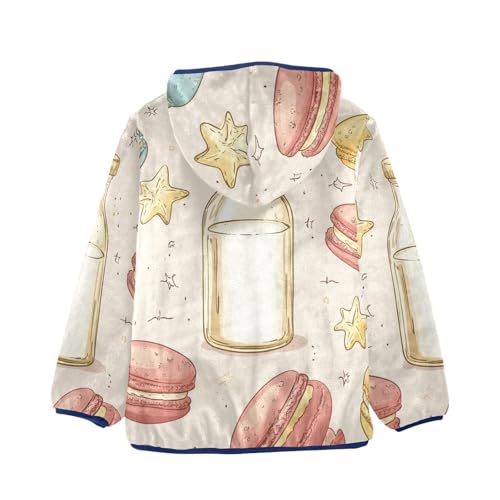 Sweets and Milk Girls Fleece Jacket Girls Fall Jacket Girls Zip Up Hoodie Girls Sherpa Jacket 2-10T2