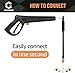 coyardor Pressure Washer Gun with Extension Wand & 5 Spray Nozzle Tips, M22-14mm & M22-15mm Fitting Replacement for Ryobi, Karcher, Powerstroke, Greenworks, Husky, Raptor Blast, Electric Power Washer