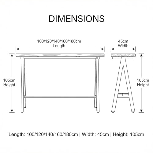 Mesa de barra de desayuno con construcción duradera y montaje simple 3