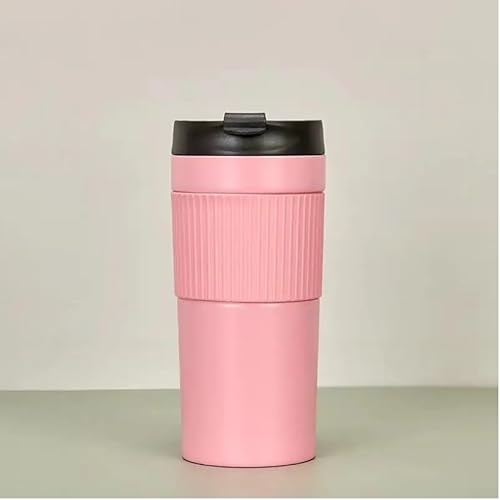 Miniatura 2 de Cafetera portátil rosa, prensa francesa, taza aislada con doble pared de acero inoxidable, 16oz,. prensa francesa, taza de prensa francesa, taza de