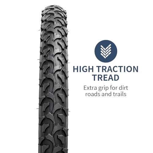 YunSCM 2Pcs 20 inch Bike Tyres 20x2.125 Tires 57-406 and 20 inch Inner Tubes AV32mm Valve Compatible with 20x2.10 20x2.125 20x2.15 Mountain/Gravel/Off Road/Road Bicycle Bike Tyre - Image 2