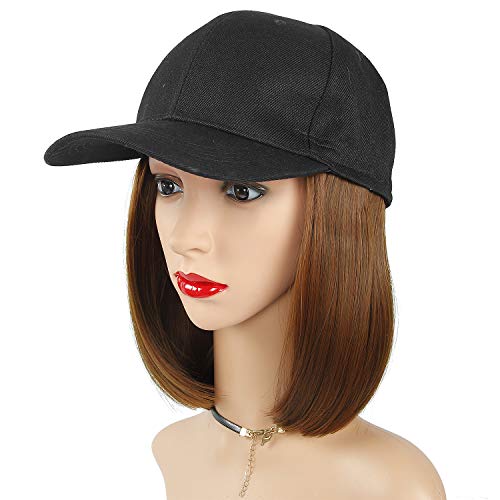 Baseball Cap Wig with Hair Extensions Synthetic Wave Wig Hat for Women Adjustable