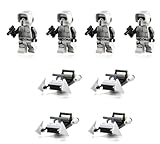 LEGO Star Wars The Mandalorian Minifigure Combo 4 Pack - Imperial Scout Troopers with Blasters and 4 X Speeder Bikes 75292