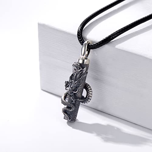 TYSO Dragon/Celtic Knot/Arrow Urn Necklace for Ashes 925 Sterling Silver Ashes Keepsake Cremation Jewelry Pendant for Man3