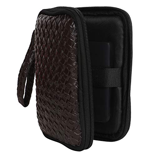 Image of WD HDD Hard Case /Cover /Pouch for 2.5 inch Portable Hard Drive (for Seagate, Toshiba, WD, Sony, Transcend, Lenovo, Adata) (BROWN CROSS)