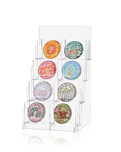 Acrylic Sticker Display Stand, Sticker Holder Display for Vendor Events, Card Rack Display Stand, Portable Display Rack