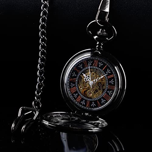 Reloj de bolsillo mecánico con caja de presentación para regalo MW136 5