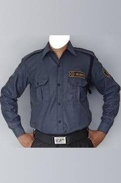 Men's Security Guard Shirt with Label & Accessories, EACH