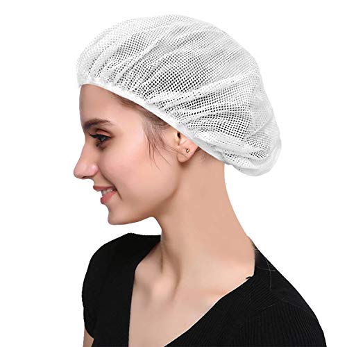 6/8/10 Pack Chef Hat Adult Adjustable Elastic Chef Cap Baker Kitchen Cooking Food Service Hair Nets Mesh Bouffant